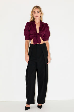 Tied Front Cropped Top