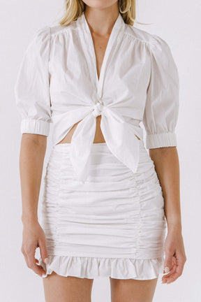 ENDLESS ROSE - Tied Front Cropped Top - TOPS available at Objectrare