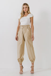 GREY LAB - Paper Bag Slouchy Pants - PANTS available at Objectrare