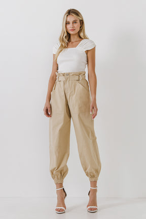 GREY LAB - Paper Bag Slouchy Pants - PANTS available at Objectrare