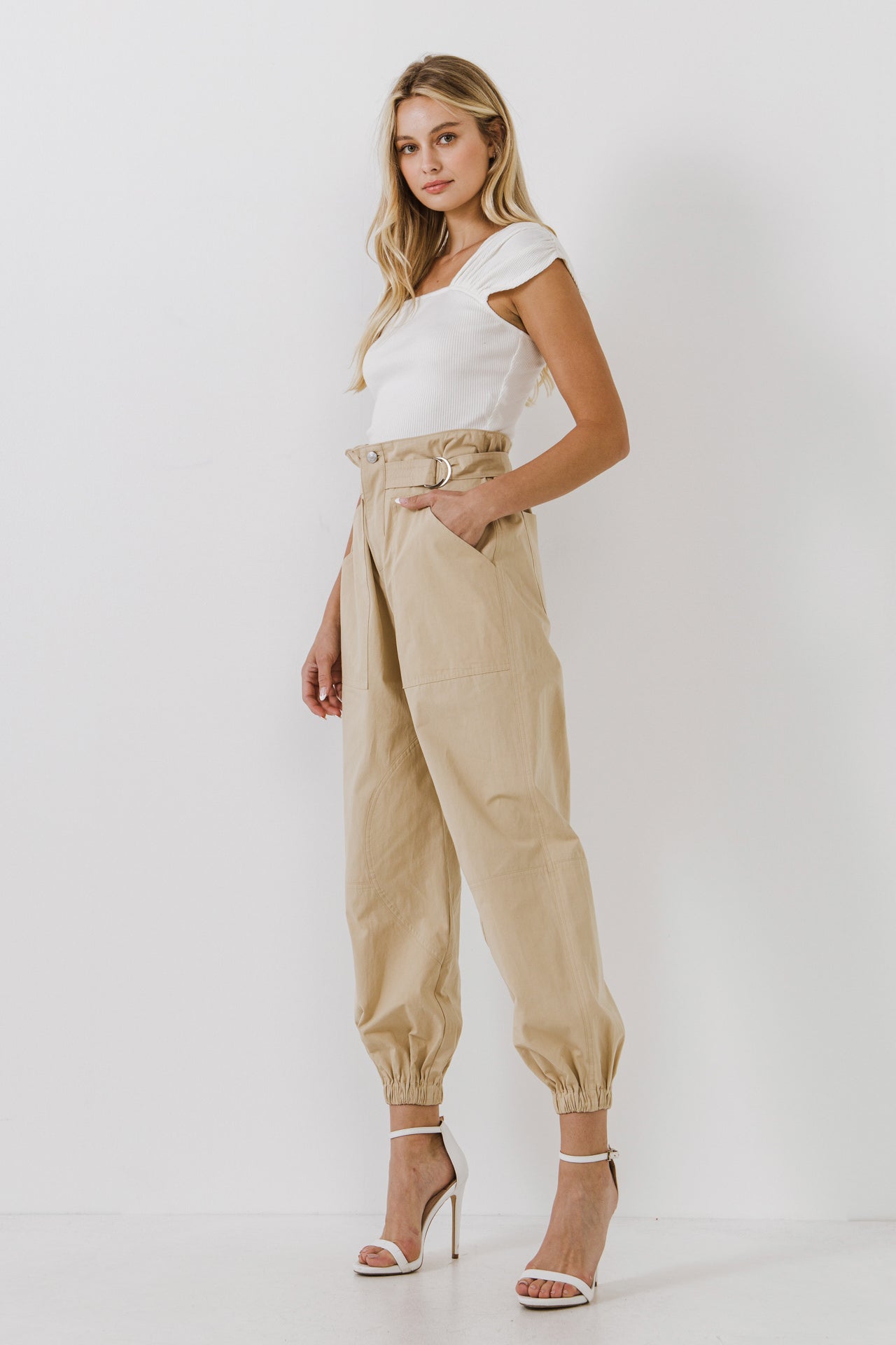 GREY LAB - Paper Bag Slouchy Pants - PANTS available at Objectrare