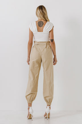 GREY LAB - Paper Bag Slouchy Pants - PANTS available at Objectrare