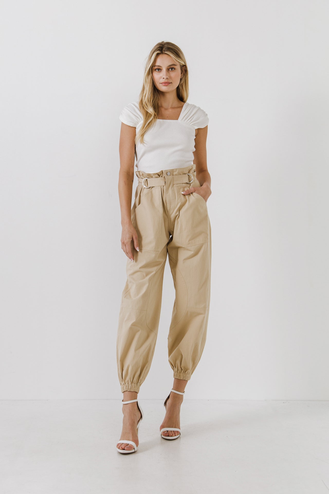 GREY LAB - Paper Bag Slouchy Pants - PANTS available at Objectrare