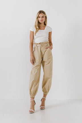 GREY LAB - Paper Bag Slouchy Pants - PANTS available at Objectrare