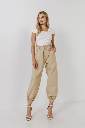 GREY LAB - Paper Bag Slouchy Pants - PANTS available at Objectrare
