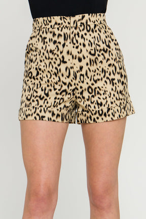 ENDLESS ROSE - Animal Print Shorts - SHORTS available at Objectrare