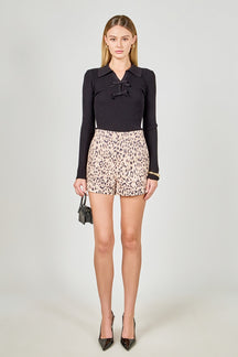ENDLESS ROSE - Animal Print Shorts - SHORTS available at Objectrare