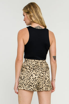 ENDLESS ROSE - Animal Print Shorts - SHORTS available at Objectrare