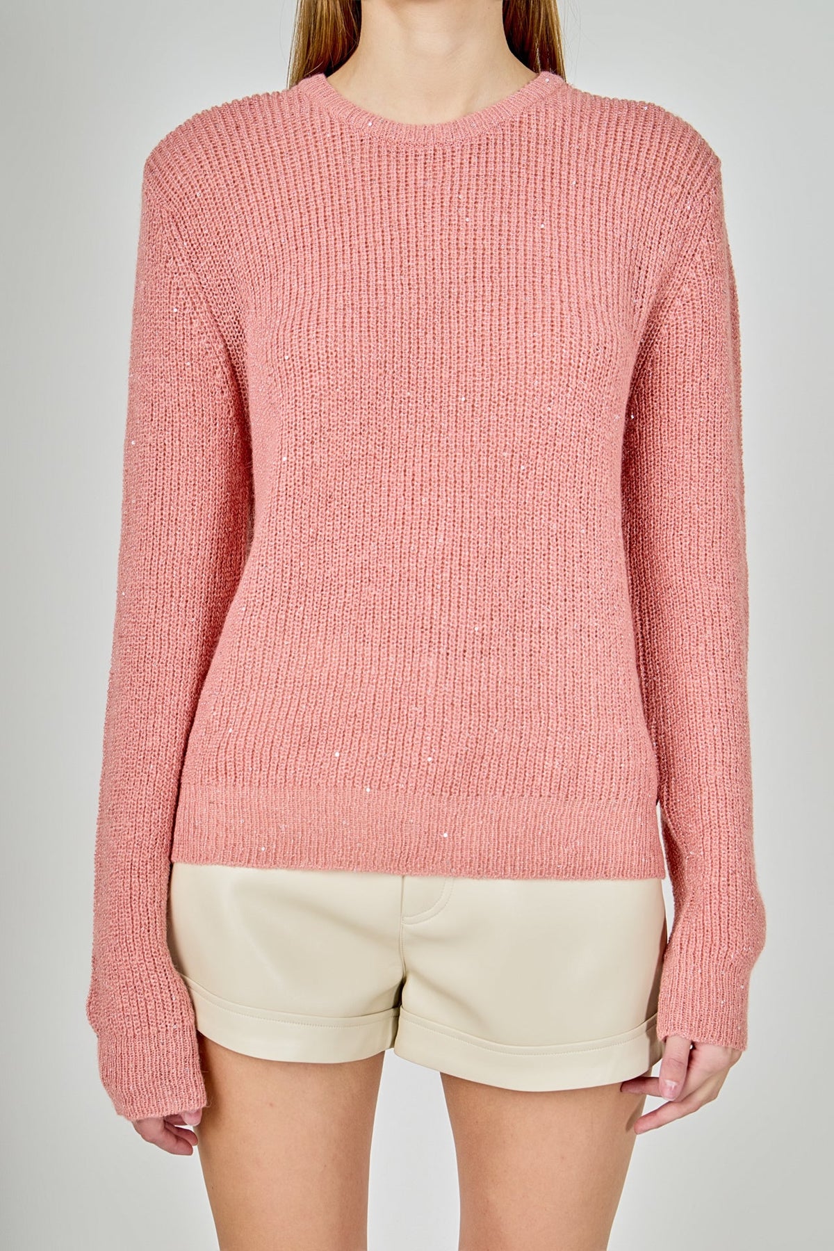 ENDLESS ROSE - Lurex Sweater with Sequins - SWEATERS & KNITS available at Objectrare