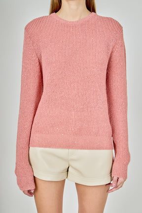 ENDLESS ROSE - Lurex Sweater with Sequins - SWEATERS & KNITS available at Objectrare