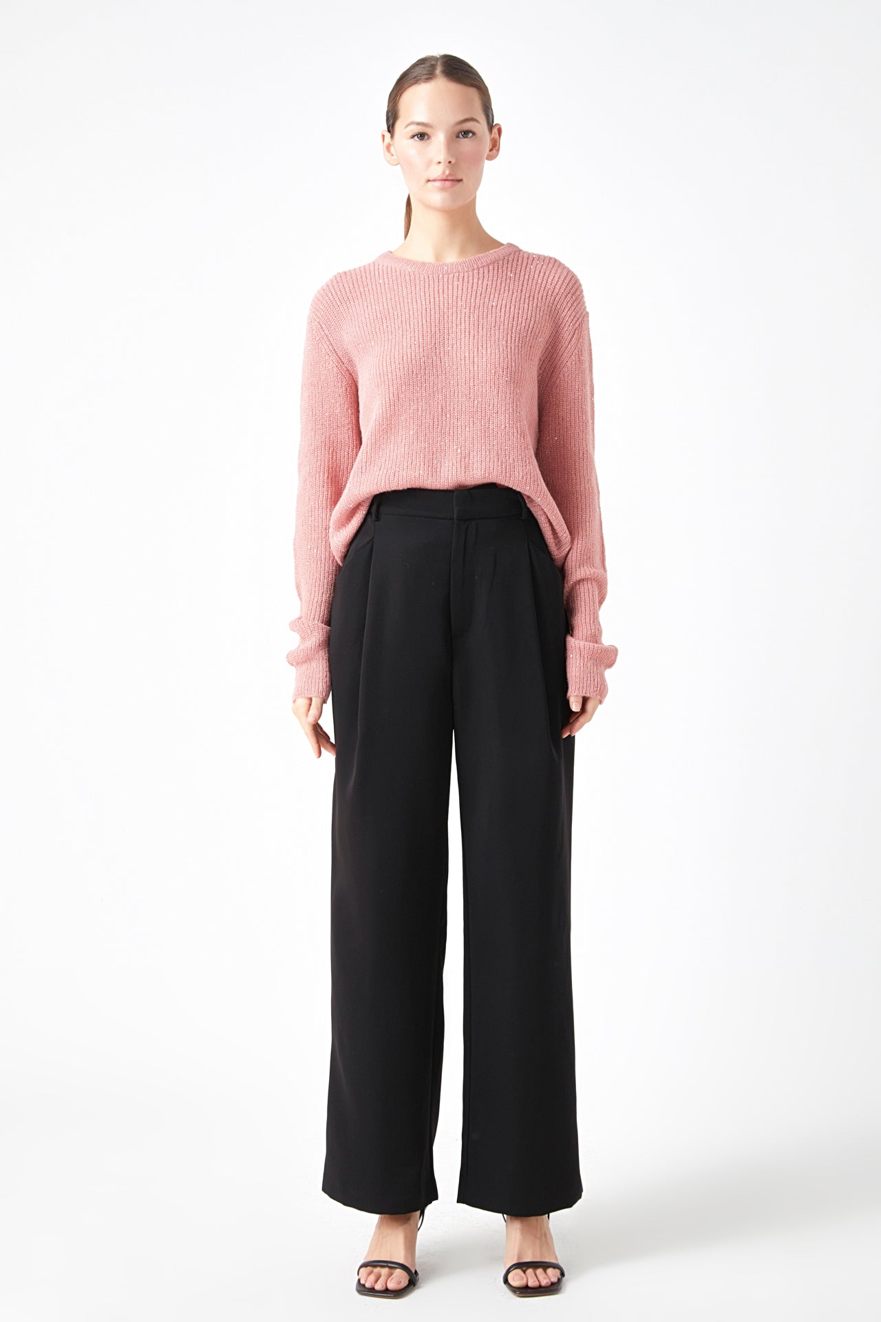 ENDLESS ROSE - Lurex Sweater with Sequins - SWEATERS & KNITS available at Objectrare