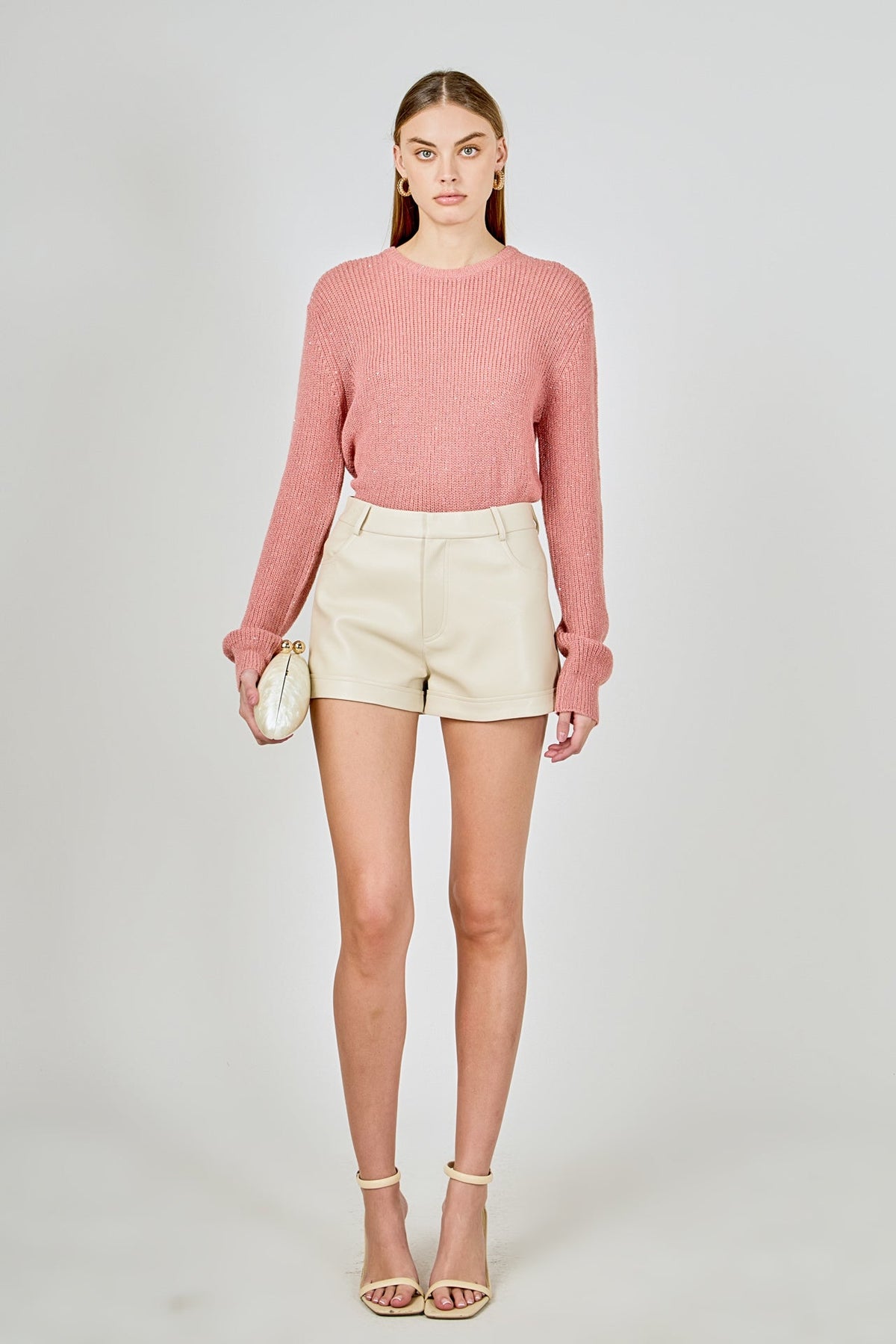 ENDLESS ROSE - Lurex Sweater with Sequins - SWEATERS & KNITS available at Objectrare