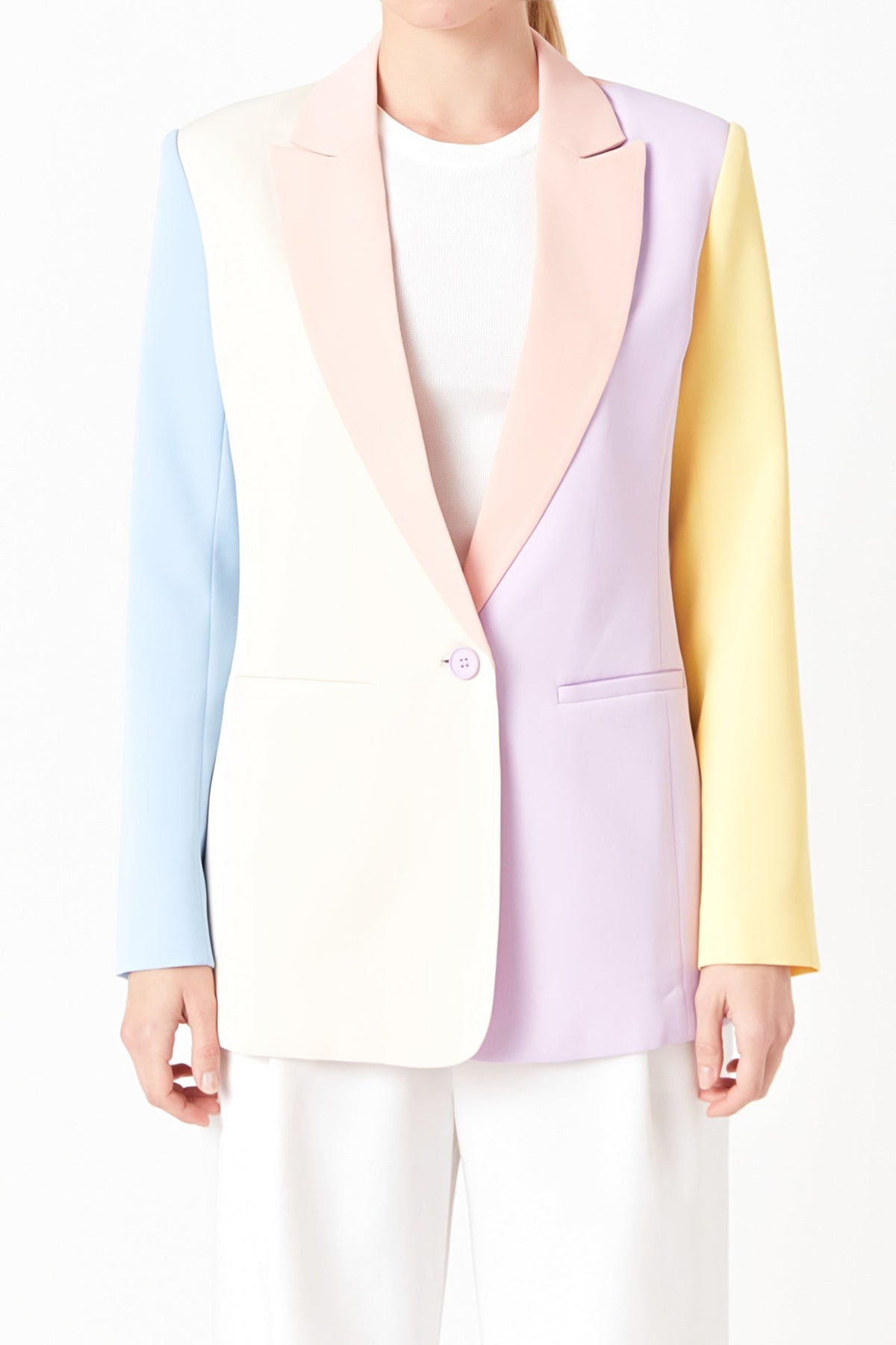 ENDLESS ROSE - Endless Rose - Color Block Blazer - BLAZERS available at Objectrare