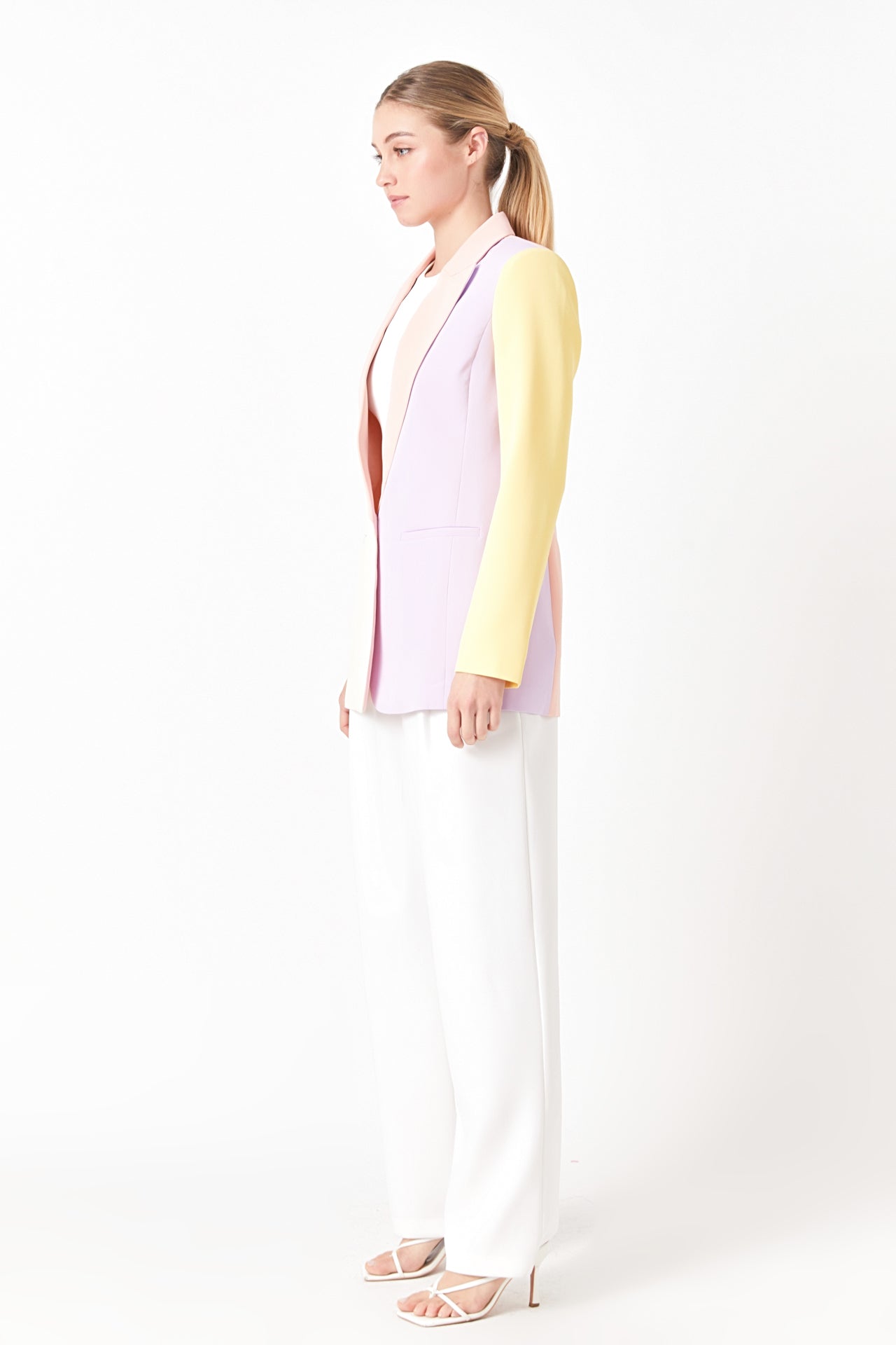 ENDLESS ROSE - Endless Rose - Color Block Single Breasted Blazer - BLAZERS available at Objectrare