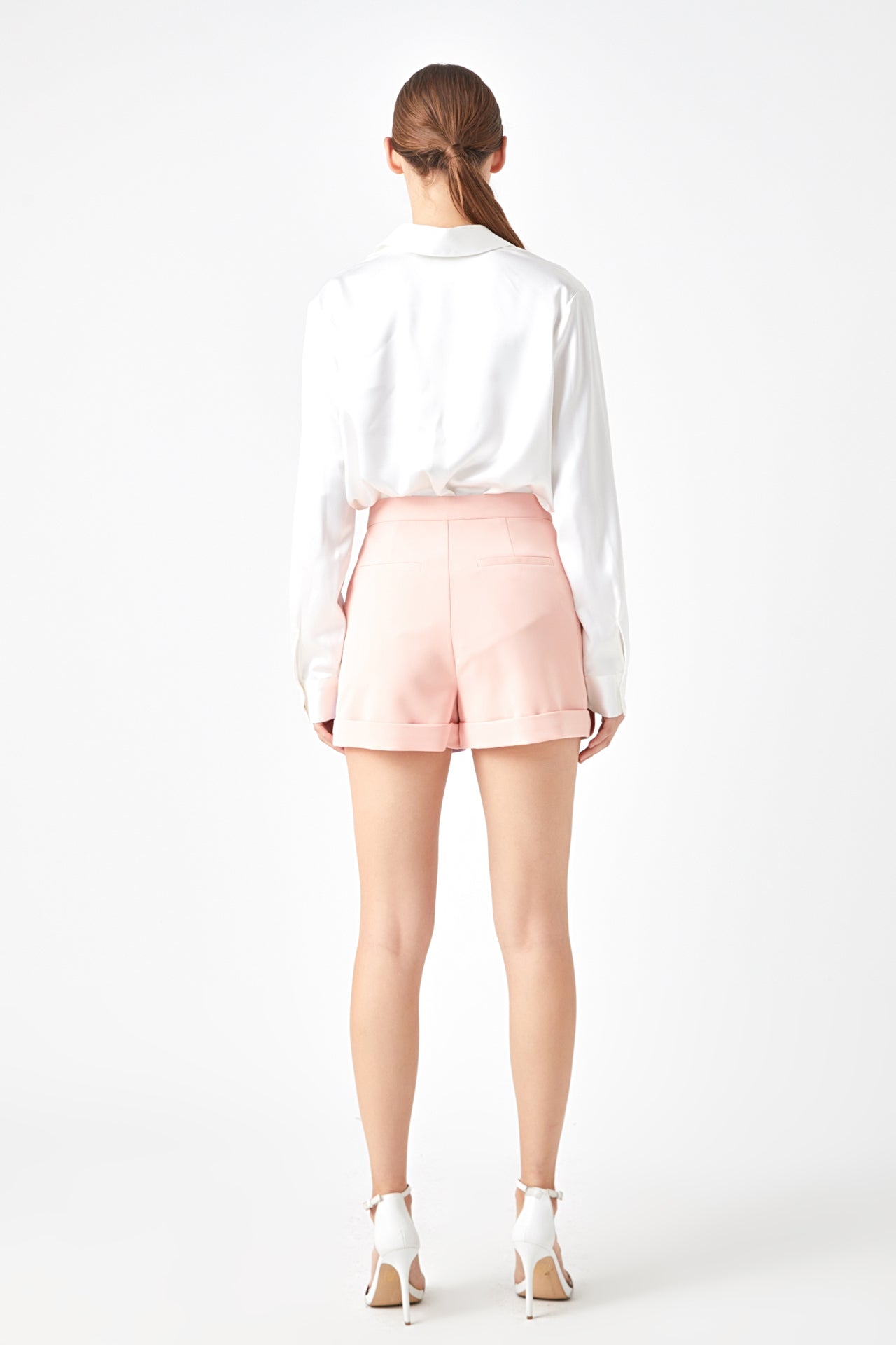 ENDLESS ROSE - Endless Rose - Color Block High-Waisted Shorts - SHORTS available at Objectrare