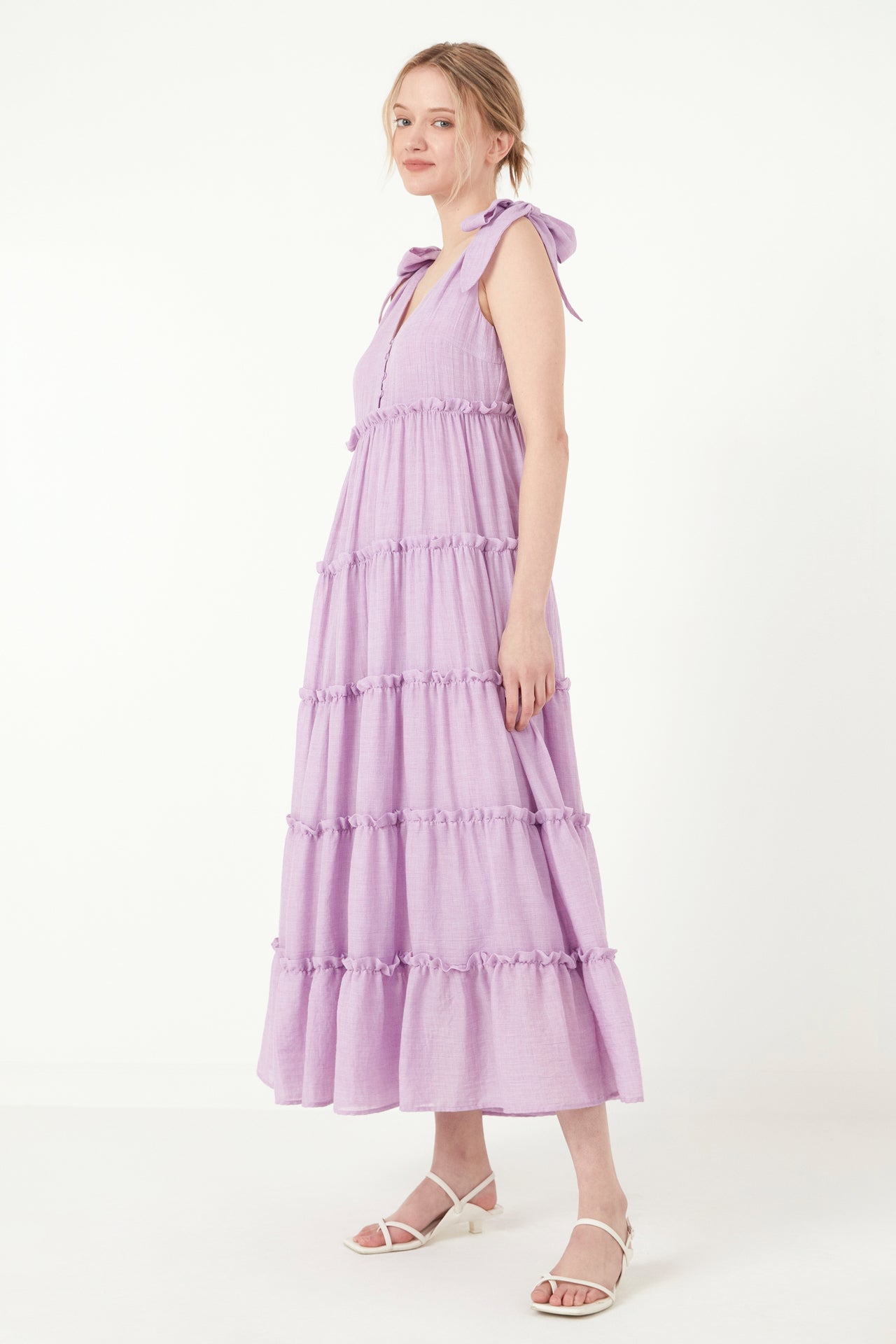 Free The Rose - Tiered Maxi Dress