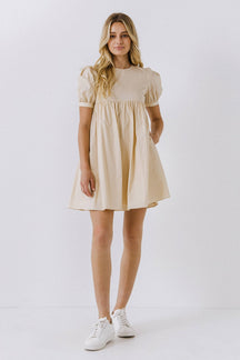 ENGLISH FACTORY - Puff Sleeve Babydoll Dress - DRESSES available at Objectrare