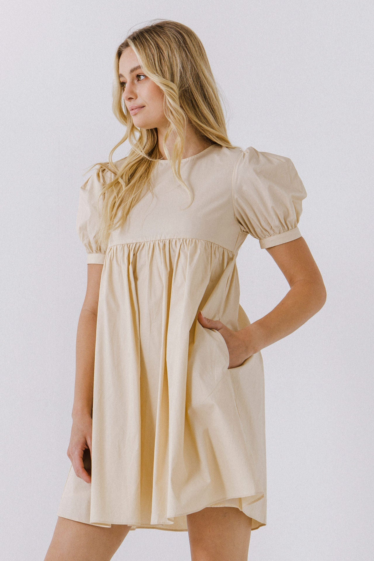 ENGLISH FACTORY - Puff Sleeve Babydoll Dress - DRESSES available at Objectrare