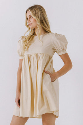 ENGLISH FACTORY - Puff Sleeve Babydoll Dress - DRESSES available at Objectrare