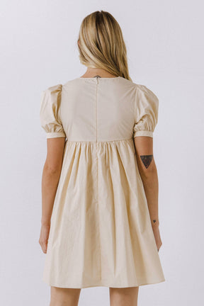 ENGLISH FACTORY - Puff Sleeve Babydoll Dress - DRESSES available at Objectrare