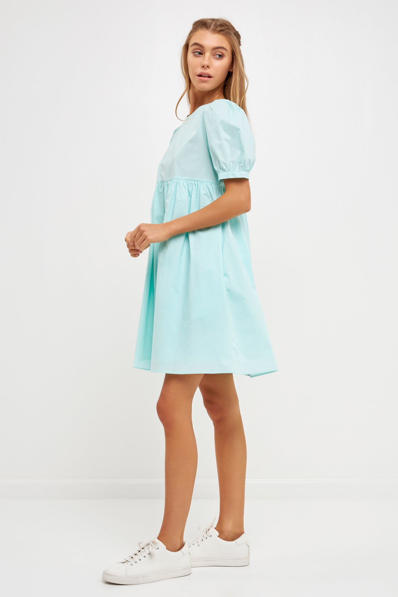 ENGLISH FACTORY - Puff Sleeve Babydoll Dress - DRESSES available at Objectrare