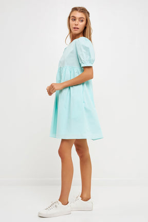 ENGLISH FACTORY - Puff Sleeve Babydoll Dress - DRESSES available at Objectrare
