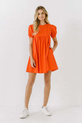 ENGLISH FACTORY - Puff Sleeve Babydoll Dress - DRESSES available at Objectrare