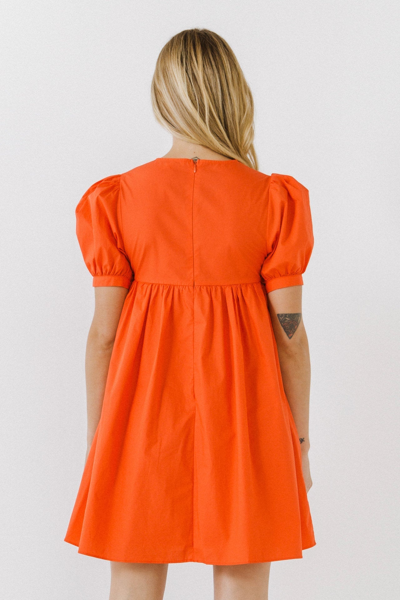 ENGLISH FACTORY - Puff Sleeve Babydoll Dress - DRESSES available at Objectrare
