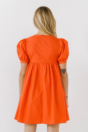 ENGLISH FACTORY - Puff Sleeve Babydoll Dress - DRESSES available at Objectrare