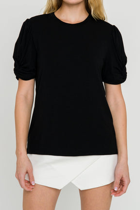 ENGLISH FACTORY - Twisted Sleeve T-shirt - T-SHIRTS available at Objectrare