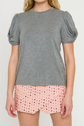 ENGLISH FACTORY - Twisted Sleeve T-shirt - T-SHIRTS available at Objectrare