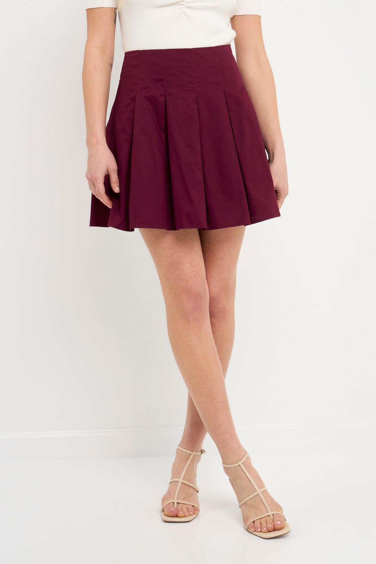ENDLESS ROSE - Pleated Waist Mini Skirt - SKIRTS available at Objectrare