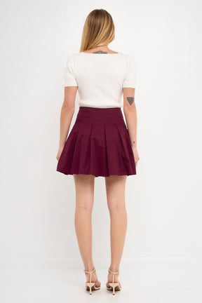 ENDLESS ROSE - Pleated Waist Mini Skirt - SKIRTS available at Objectrare