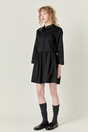 ENGLISH FACTORY - English Factory - Mini Shirt Dress - DRESSES available at Objectrare