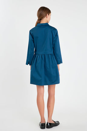 ENGLISH FACTORY - Mini Shirt Dress - DRESSES available at Objectrare
