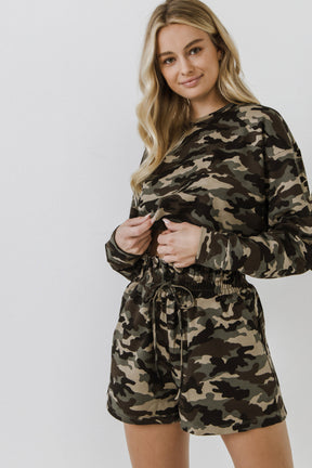 GREY LAB - Cropped Long Sleeve Sweatshirt - HOODIES & SWEATSHIRTS available at Objectrare