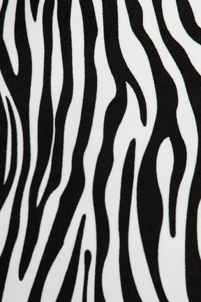 GREY LAB - Zebra Print Slit Mini Skirt - SKIRTS available at Objectrare