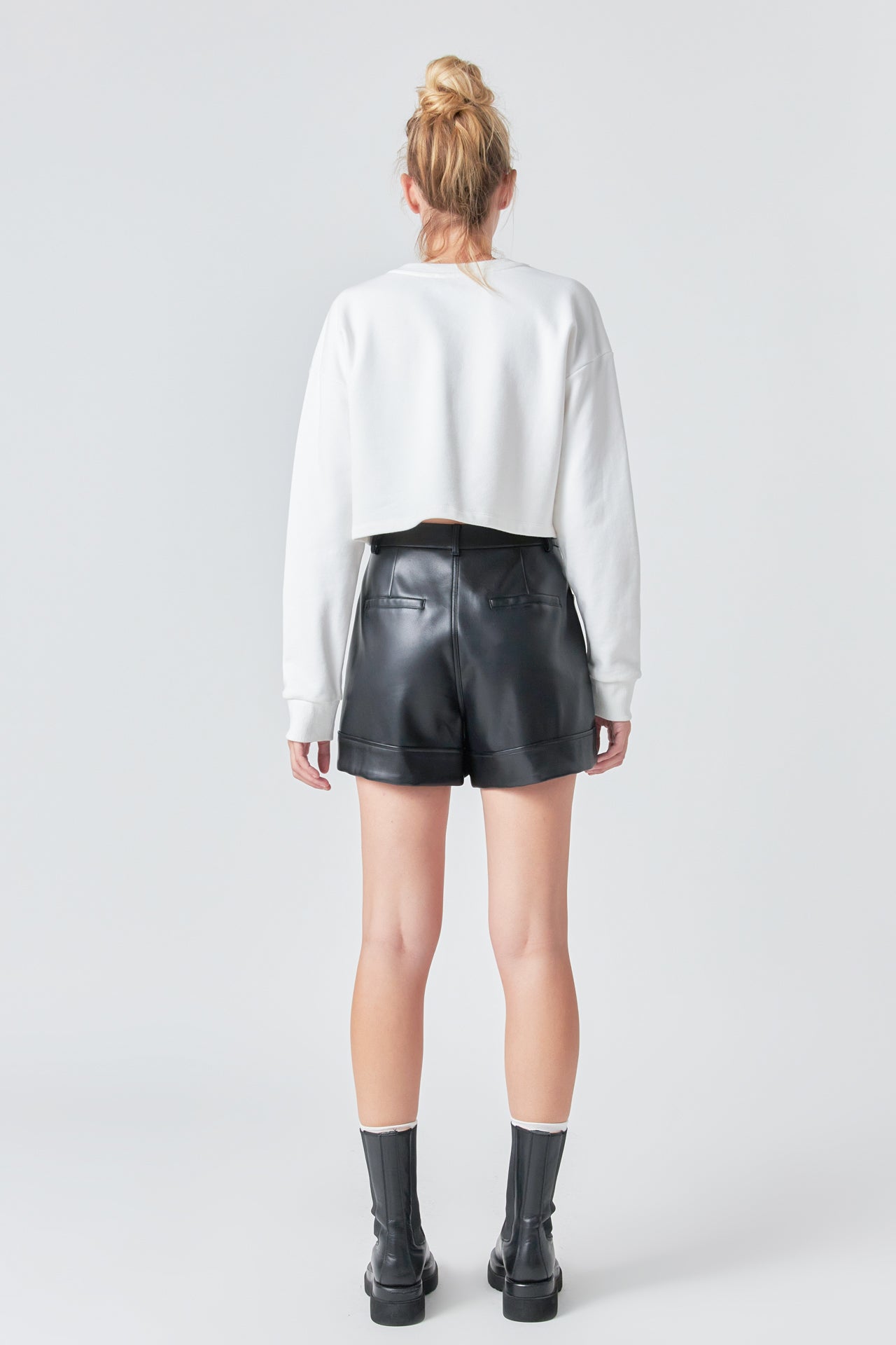 GREY LAB - Pockets Detail Cropped Sweatshirt - HOODIES & SWEATSHIRTS available at Objectrare