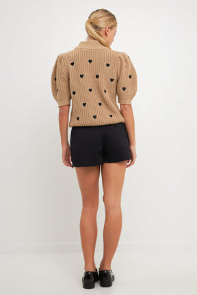 ENGLISH FACTORY - Embroidered Heart Sweater - SWEATERS & KNITS available at Objectrare