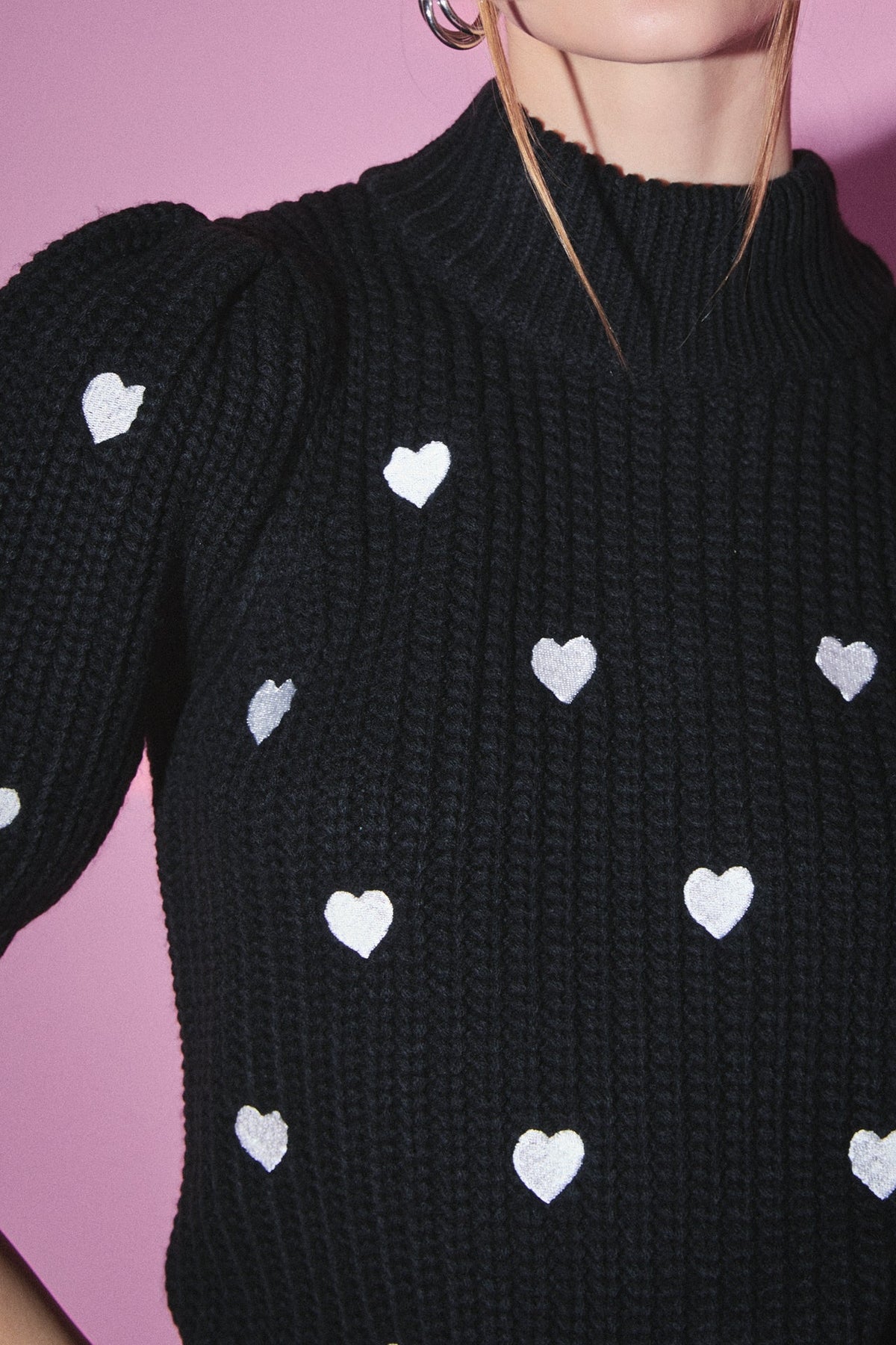 ENGLISH FACTORY - Embroidered Heart Sweater - SWEATERS & KNITS available at Objectrare