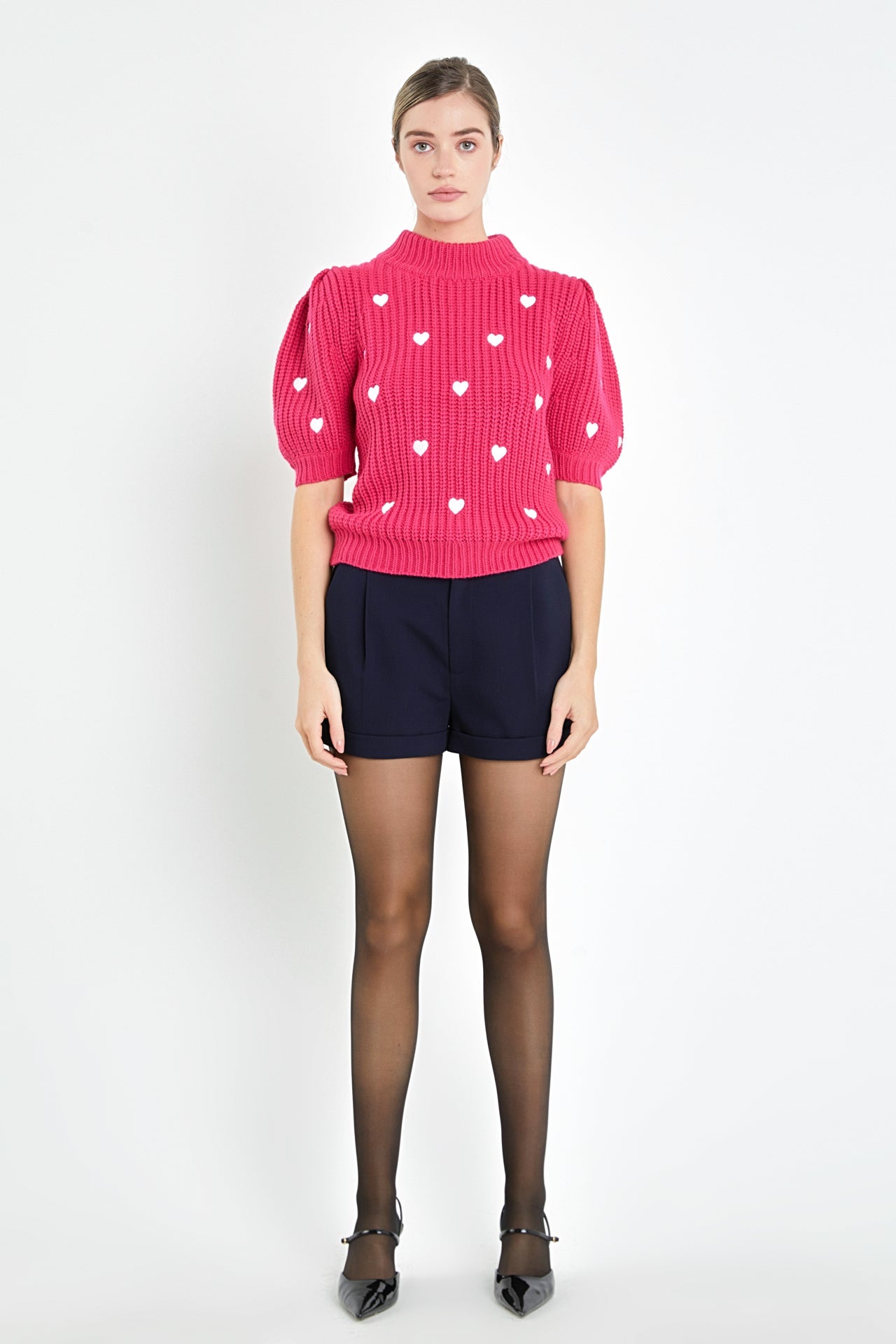 ENGLISH FACTORY - English Factory - Embroidered Heart Sweater - SWEATERS & KNITS available at Objectrare