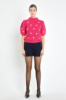 ENGLISH FACTORY - English Factory - Embroidered Heart Sweater - SWEATERS & KNITS available at Objectrare