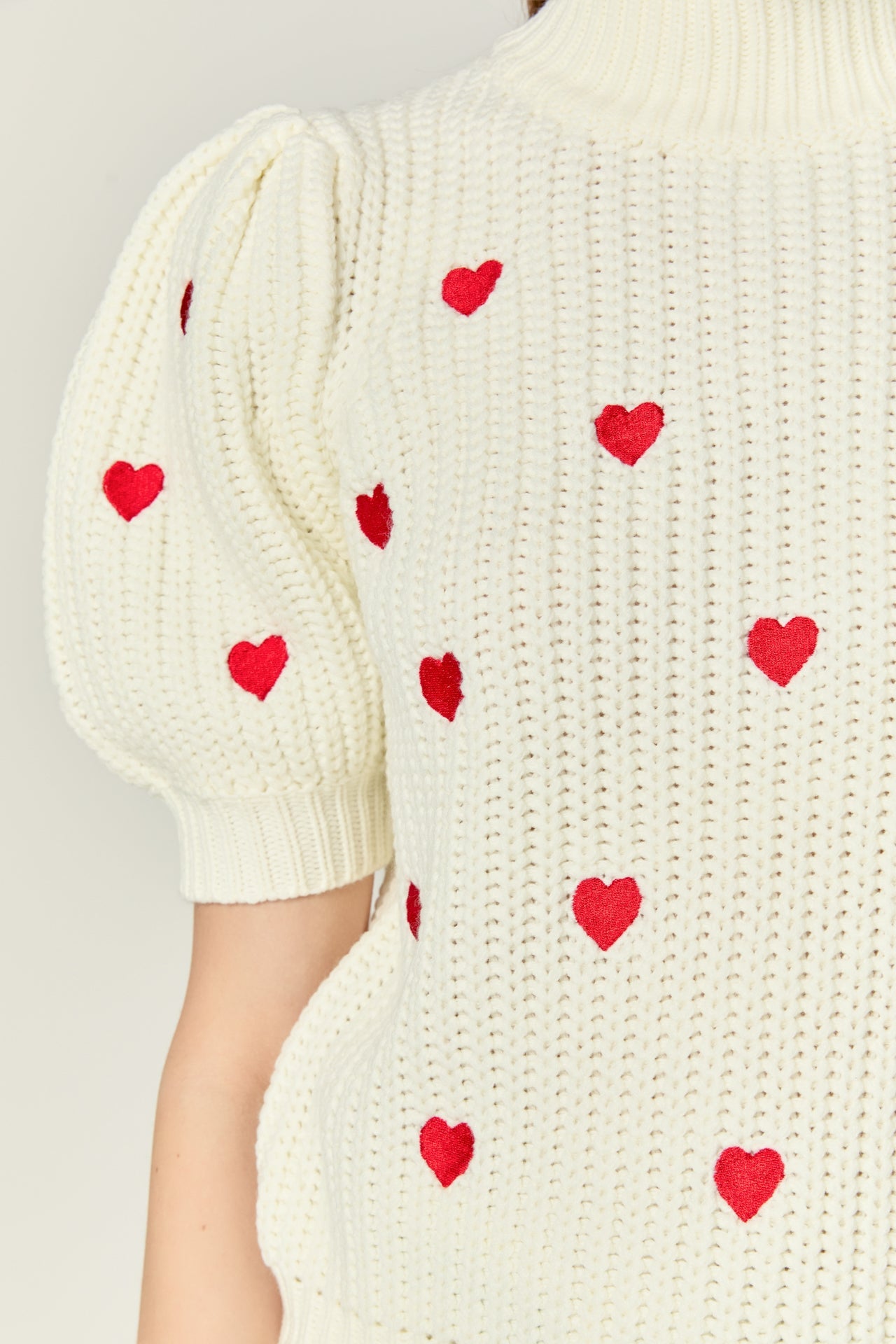 ENGLISH FACTORY - Embroidered Heart Sweater - SWEATERS & KNITS available at Objectrare