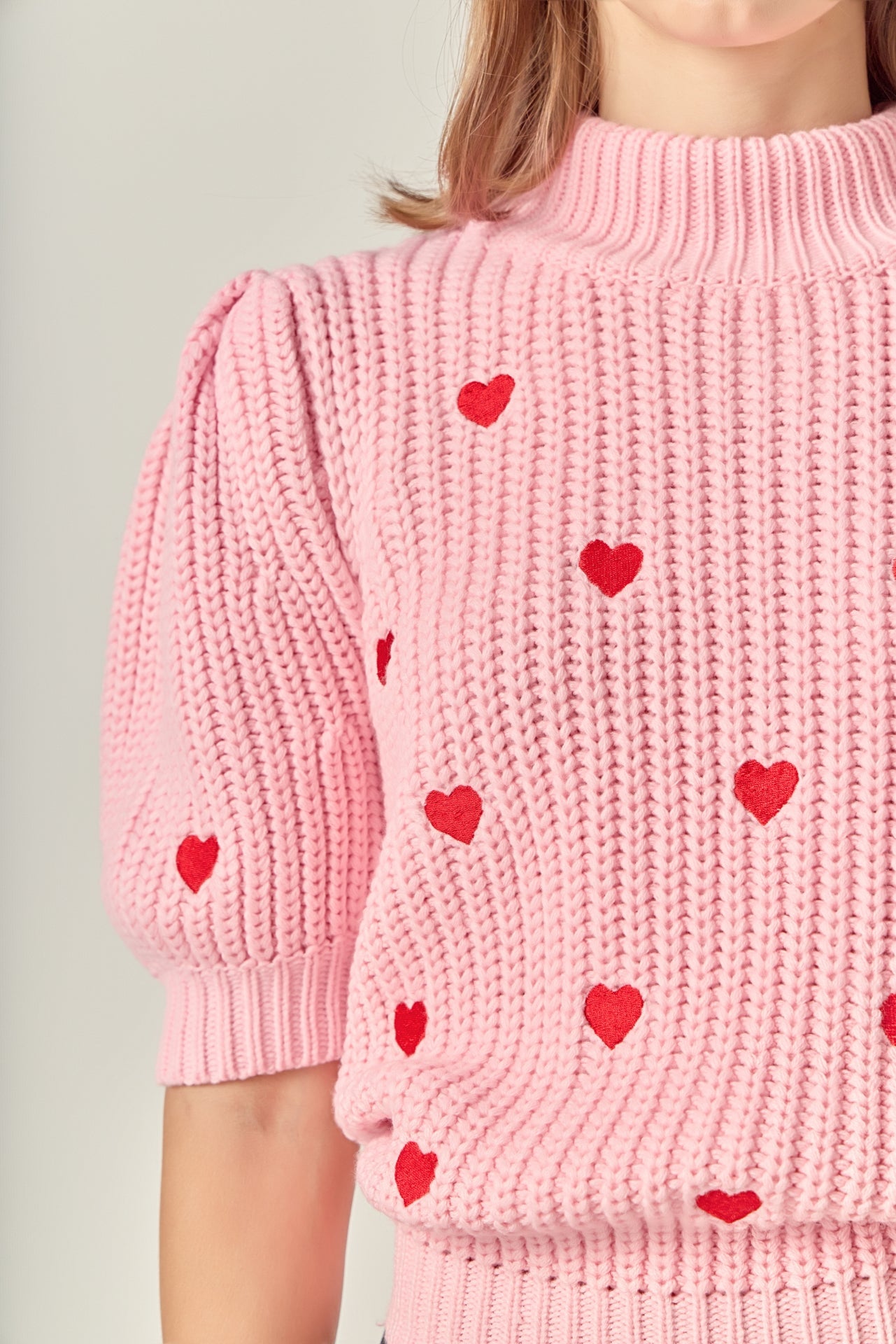 ENGLISH FACTORY - Embroidered Heart Sweater - SWEATERS & KNITS available at Objectrare
