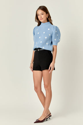 Embroidered Heart Sweater