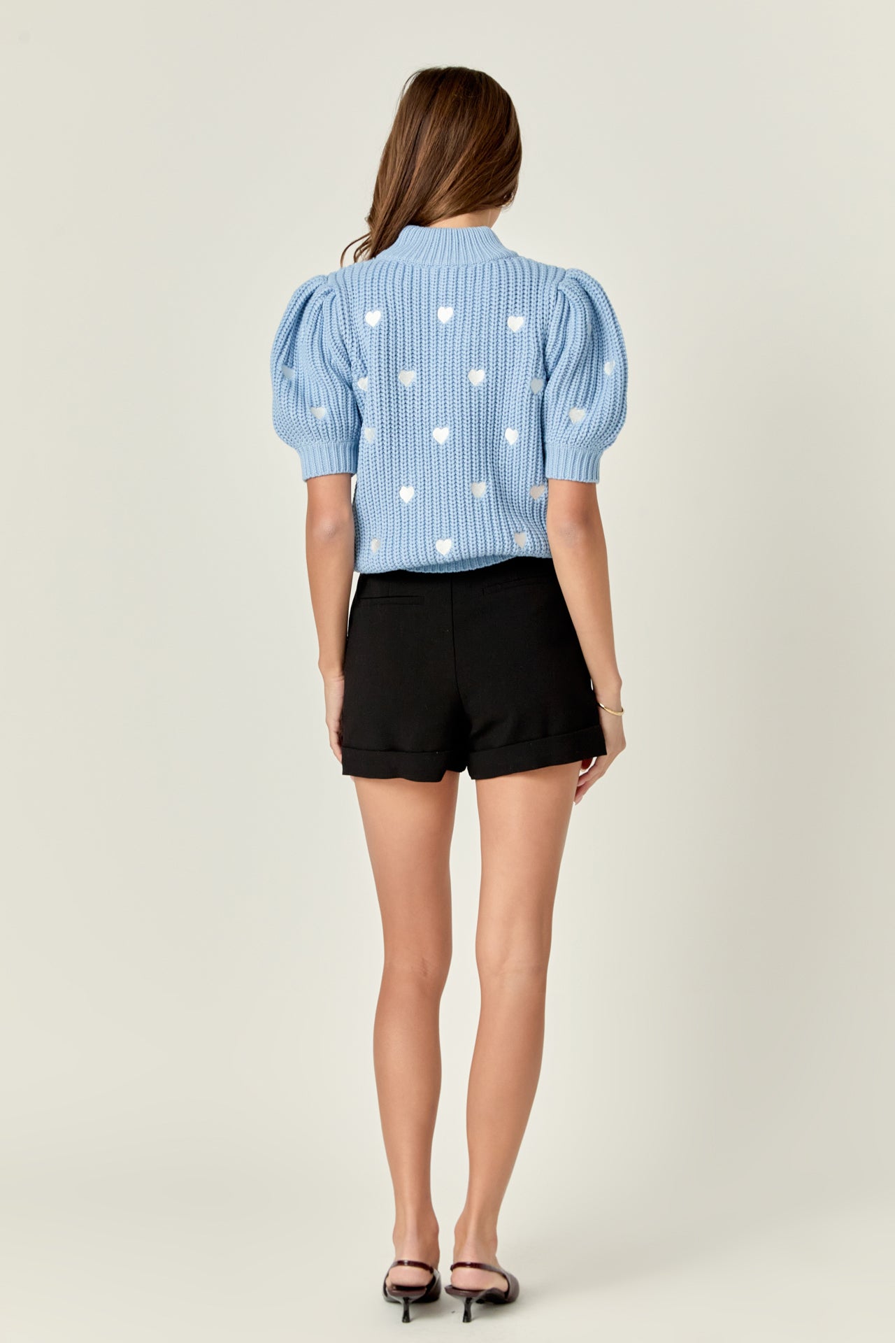 Heart Shape Embroidery Sweater