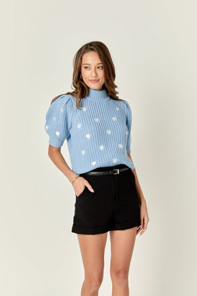 Embroidered Heart Sweater