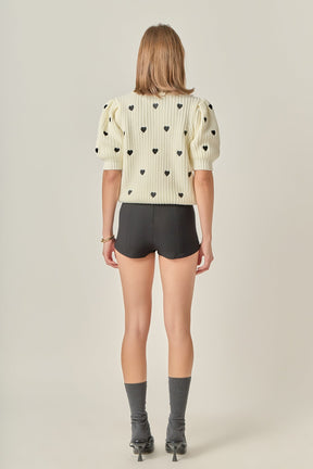 ENGLISH FACTORY - Embroidered Heart Sweater - SWEATERS & KNITS available at Objectrare