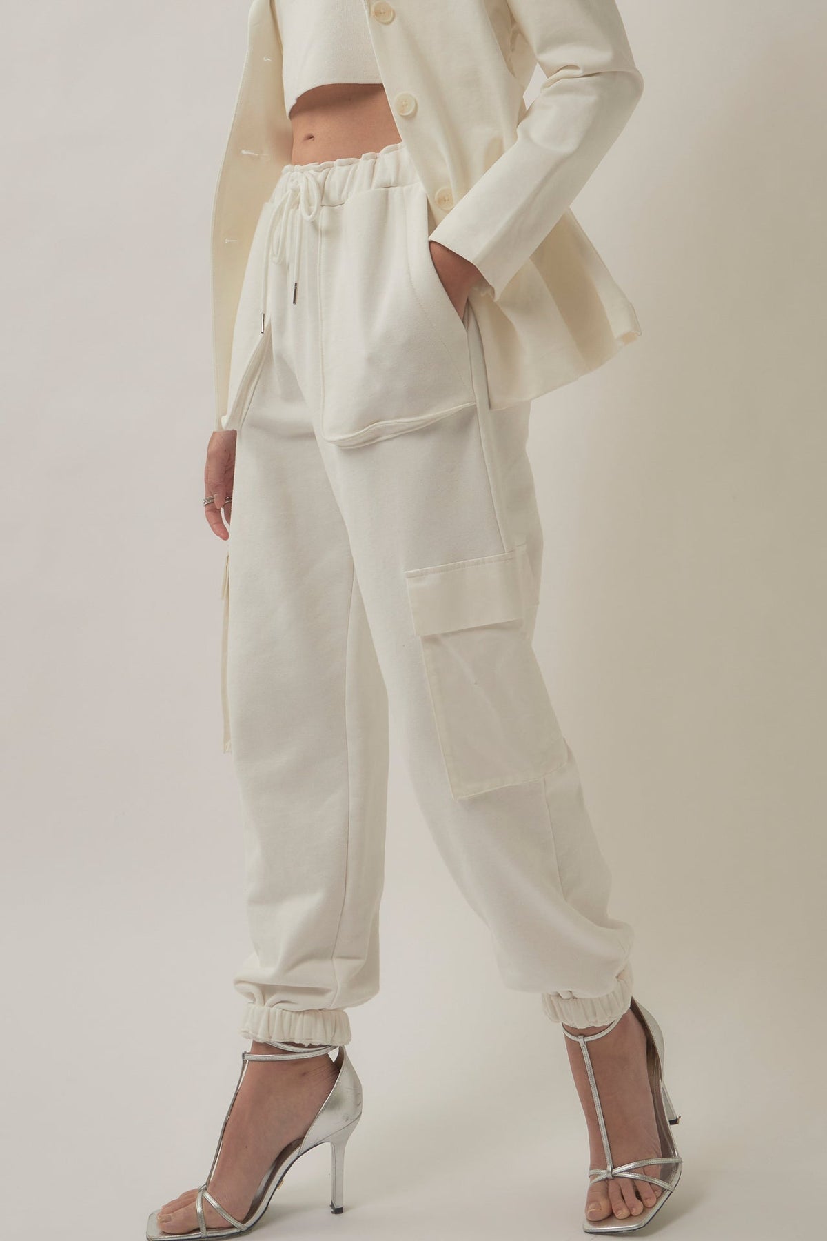 GREY LAB-Pockets Detail Loungewear Pants-PANTS available at Objectrare