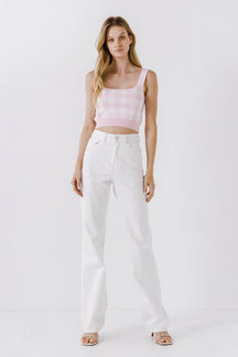 ENGLISH FACTORY - Women Knit Tank Top - TOPS available at Objectrare